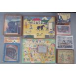 Vintage jigsaws and games: to include a 'Zig-Zag' puzzle