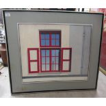 * Heuke - 'Windows'  oil on canvas  bears a signature  23" x 20"  framed