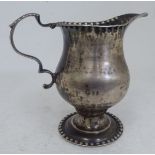 A George III silver pedestal cream jug  Nath...??? Appleton & Ann Smith  London 1771