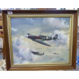 H Hooker - 'Supermarine Spitfire VA 1940'  oil on board  bears a signature & label verso  15.5" x