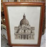 After Andre Inganells - 'The Oratory, Brompton Road, London'  Limited Edition 9/100 print  bears a