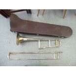 A Lark silver plated trombone