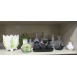 Decorative china and glassware: to include scent bottles