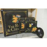 Television props, viz. printed boards for 'Rose & Chalice pub' used on the set of Midsummer