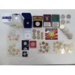 Uncollated Birmingham Mint and other proof coins: to include a one ounce Fine Silver £2 example