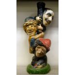 A painted plaster group, The Marx Brothers  23"h