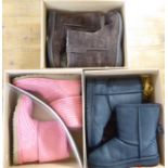 Three pairs of ladies Ugg boots  size 2  boxed