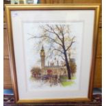 Alex Jawdokimov - 'The Houses of Parliament, London'  watercolour  bears a signature  18" x 15"