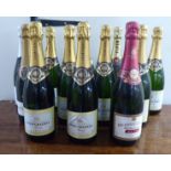 Champagne, twelve bottles: to include Bollinger
