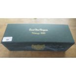 A bottle of Cuvee 1995 Don Perignon Champagne  boxed