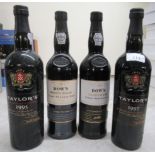Port, two bottles of Daws and two of Taylors