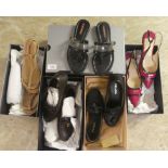 Five pairs of ladies Prada shoes  size 3  boxed