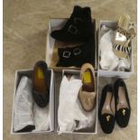 Five pairs of Russell & Bromley ladies shoes  size 36  four pairs boxed