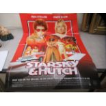 Film posters: to include 'Starsky & Hutch' starring Ben Stiller and Owen Wilson  47" x 62"  framed