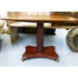 A late Victorian mahogany pedestal table  25"h  37"w