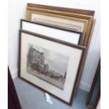Six 19thC & later engraving prints: to include 'Quick Silver, Royal Mail'  14" x 18"
