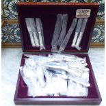 A canteen of silver plated and stainless steel bladed cutlery and flatware  James Kick of Sheffield,