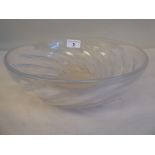 A Lalique iridescent glass Poissons bowl  bears a moulded R Lalique mark  9.5"dia