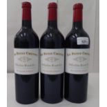 Wine, three bottles of 2006 Le Petit Cheval Saint-Emilion Grand Cru