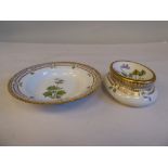 Two items of Royal Copenhagen porcelain Fiona Danica tableware, viz. an individual oval butter