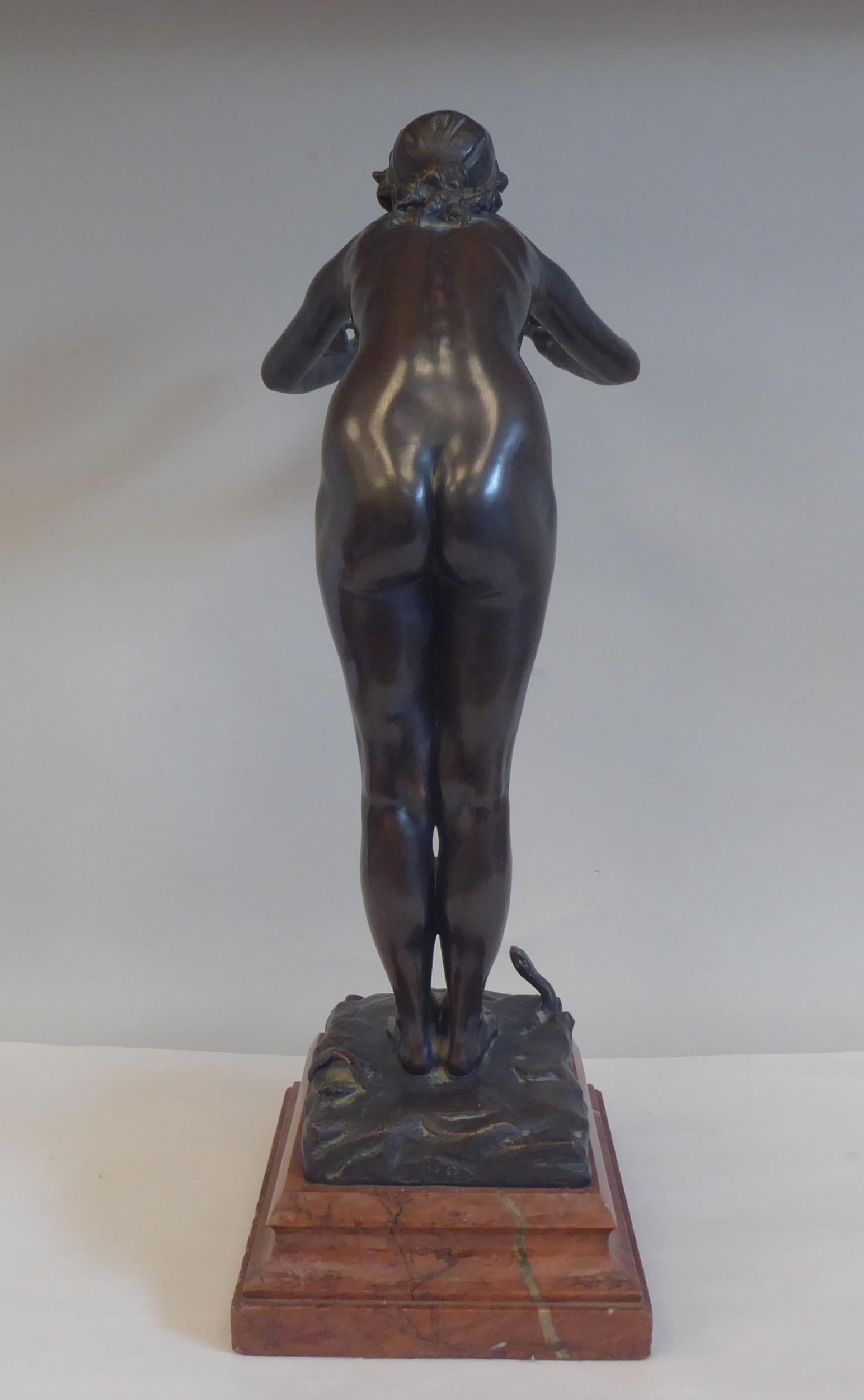 After Beguine - 'La Charmeuse'  a cast and patinated bronze nude  bears an impressed signature and - Image 6 of 10