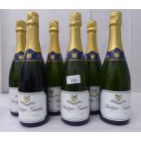 Champagne, six bottles of Philippe Guidon Brut