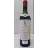 Wine, a bottle of 1962 Grand Vin Chateau Latour