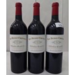 Wine, three bottles of 2006 Le Petit Cheval Saint-Emilion Grand Cru