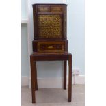 A William IV rosewood cabinet on stand with fine lacquered brass inlaid and carved bead edge