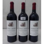 Wine, three bottles of 2006 Chapelle D'Ausone Saint-Emilion Grand Cru