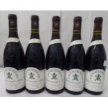 Wine, five bottles of 1994 Baronnie D'Estouard Chateauneuf-du-Pape