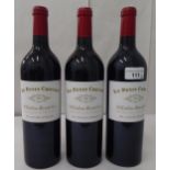 Wine, three bottles of 2006 Le Petit Cheval Saint-Emilion Grand Cru