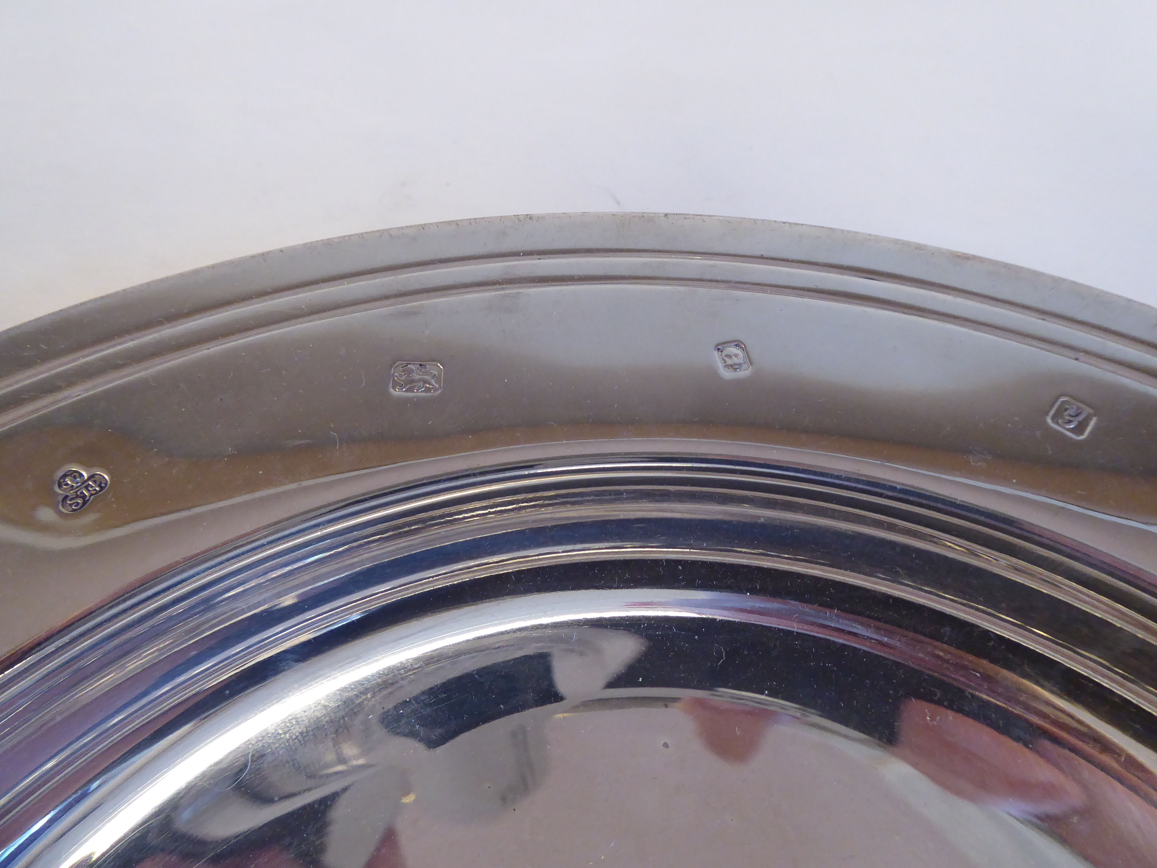 A silver Armada style presentation dish  bears personalised inscriptions  Solomon Joe Philipps - Image 3 of 4