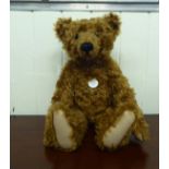 A Steiff 1905 replica (404306) mohair brown Teddy bear with mobile limbs  18"h