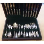 A George Butler & Co of Sheffield EPNS and stainless steel Kings pattern canteen of cutlery and