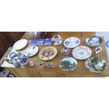 Decorative ceramics: to include Wedgwood jasperware items and Aynsley china floral ornaments