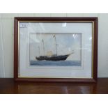 Gerald M Burn - 'HM Yacht Victoria and Albert'  watercolour  bears an inscription & signature  6.