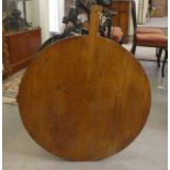 An early 20thC pine kitchen/serving pizza board  27"dia excluding handle