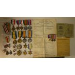 Militaria: to include Great War British medals awarded to PTE A. Brown and AH. Holdaway (Please