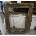 Two 19thC gilded and moulded gesso picture frames  41" x 34" & 27" x 25"