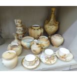 Royal Worcester blush ivory, glazed china collectables: to include cream jugs, vases, cups and