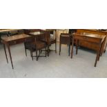 Small early 19thC mahogany bedroom furniture: to include two similar, two tier washstands with