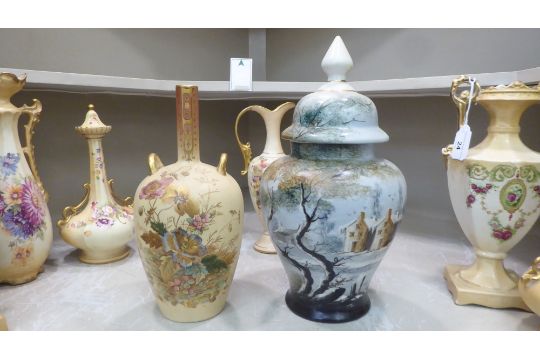 Decorative ceramics: to include European porcelain figures, vases and candlesticks  largest 11"h - Image 6 of 6