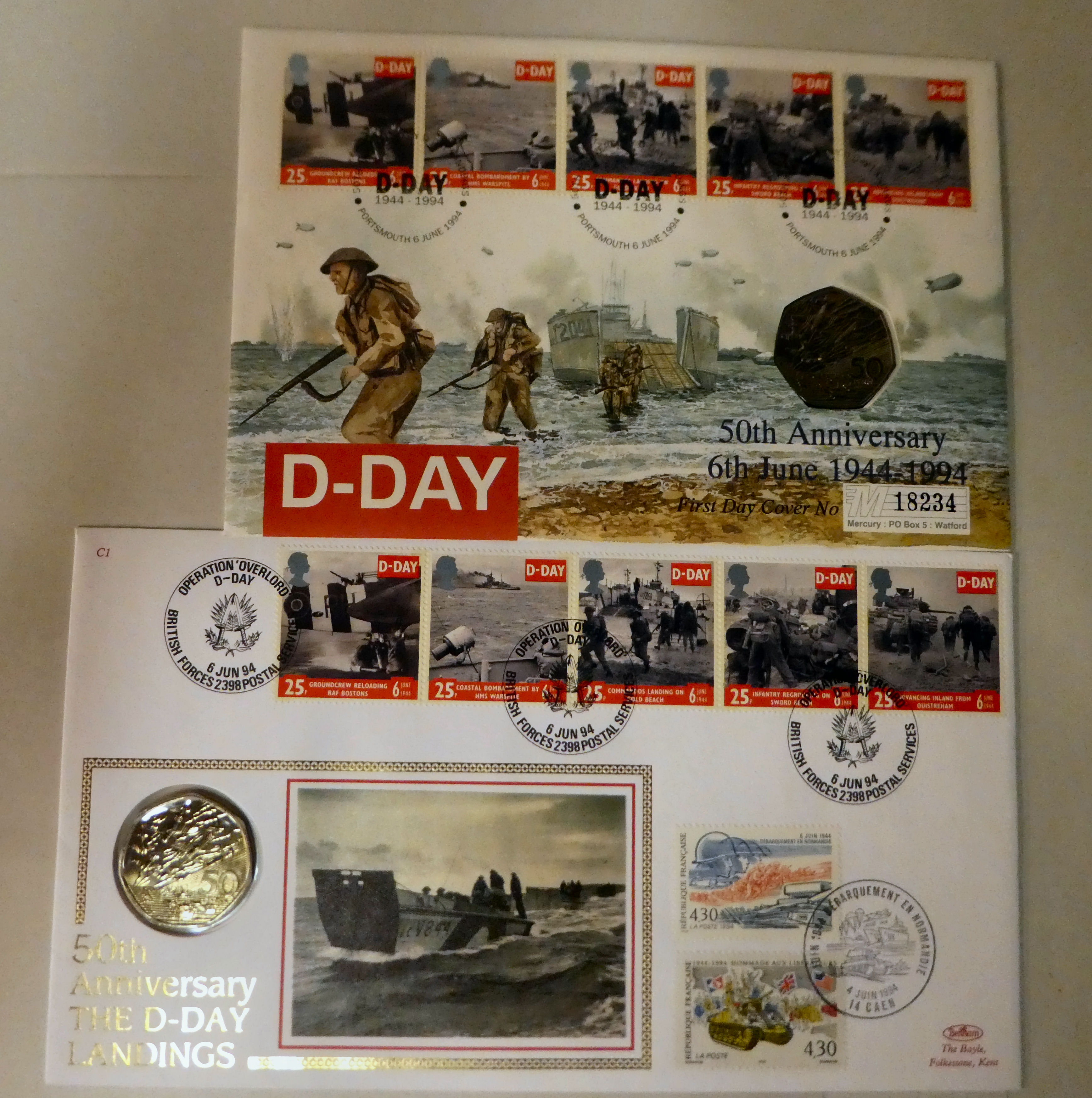 Uncollated presentation, variously themed proof coins: to include D-Day and Concord related - Image 4 of 8