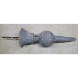 A lead finial  26"h