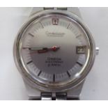 An Omega Constellation Chronometer stainless steel cased bracelet wristwatch, faced by a baton