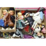 Collectable 20thC costume dolls: to include Dutch, Central European and others