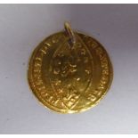 A Doges of Venice gold coin, on a pendant ring