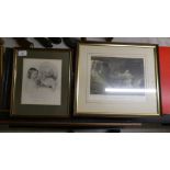 Victorian monochrome and coloured prints, mainly interior scenes  mixed sizes  framed