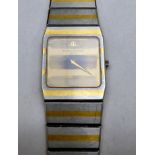 A Baume & Mercier bi-coloured, stainless steel cased bracelet wristwatch with a quartz movement